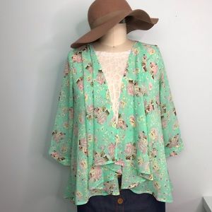 Floral Print Duster